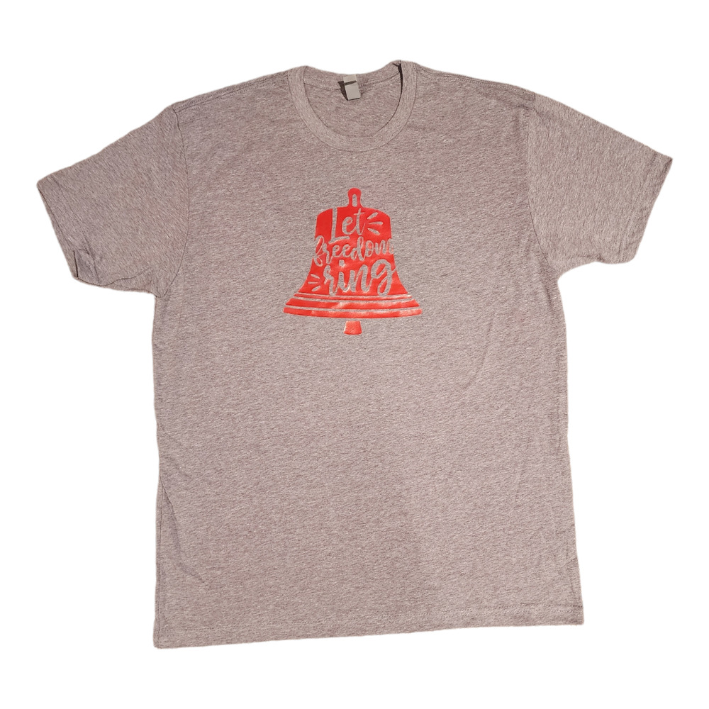 NEW Adult "Let Freedom Ring" Bell Short Sleeve Shirt L